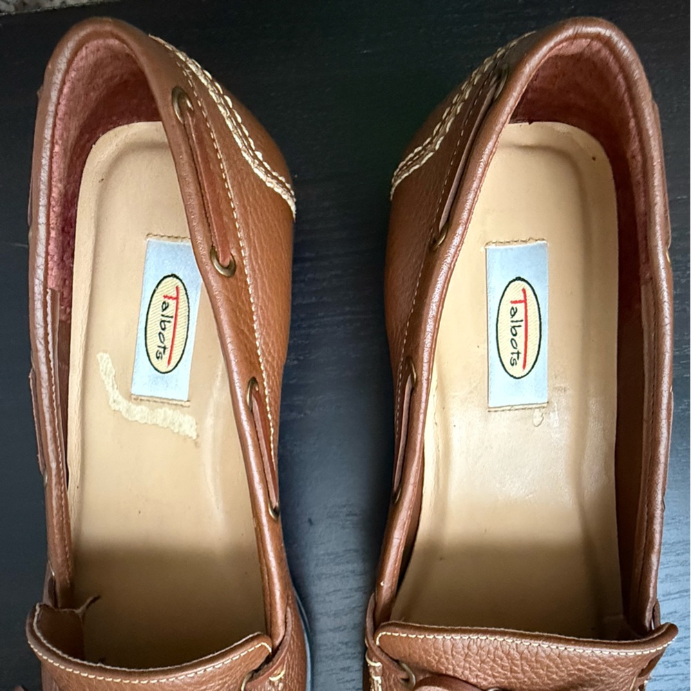 Talbots Brown Soft Leather Loafers 8AA narrow Like New - Picture 4 of 5
